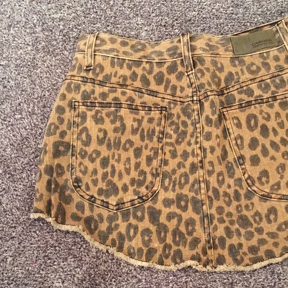 Current/Elliott Brown and Black Skater Mini Skirt - Picture 13 of 16